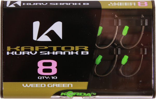 Korda Kaptor Hook Pack mit 50 high-tech camouflage Karpfenhahaken! - Korda Kaptor Kurv Shank
