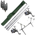 Ultimate Session Carp Set met hengels, molens, beetmelders, rod pod én foudraal!