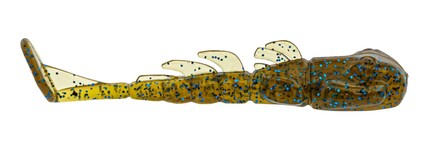X Zone 3" Stealth Invader Shad Green Pumpkin Blue Flake 7,62 cm (6 Stück)