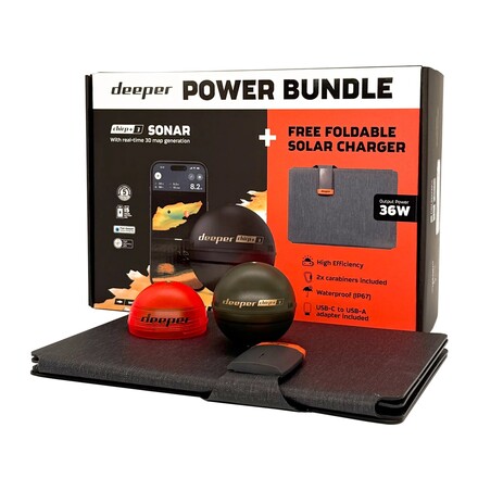 Deeper Power Bundle Fishfinder/Dieptemeter (Incl. Opvouwbaar Zonnepaneel)