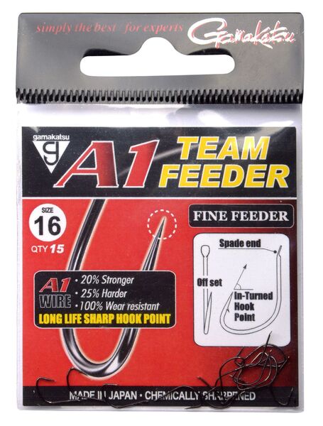 Gamakatsu A1 Team Feeder Fine Feeder Anzuelos (15pcs)