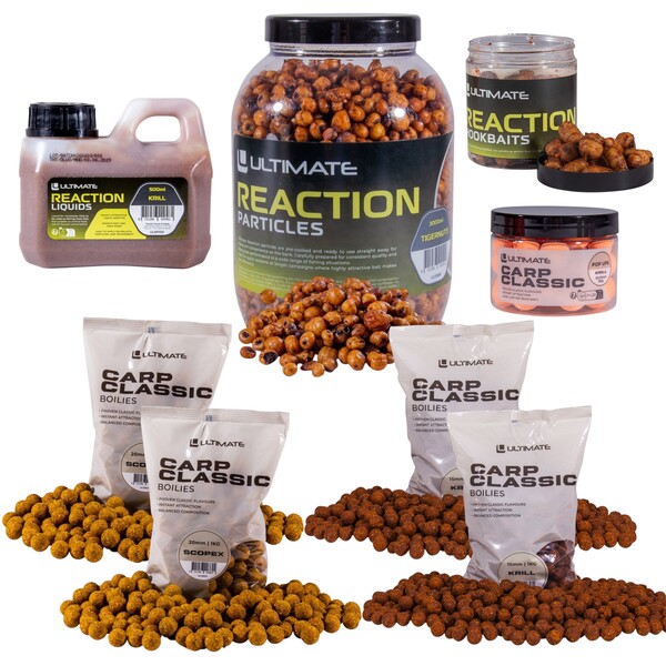 Ultimate Baits Carp Paquete de Chufas y Boilies para Fin de Semana