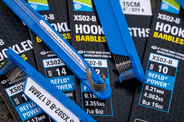 Preston Mag Store Hooklength Onderlijn Weerhaakloos 15cm (8 Stuks)