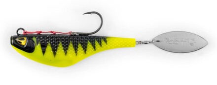 Black Cat Mad Flash Spin Catfish Tail Spinner Shock Perch 14cm (82g)