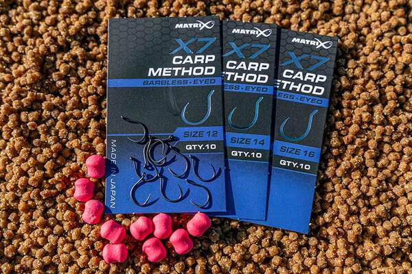Matrix X7 Carp Method Coarse Barbless Hook (10 pieces)