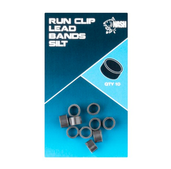 Nash Run Lead Clip Band (10 stuks) - Dark Silt