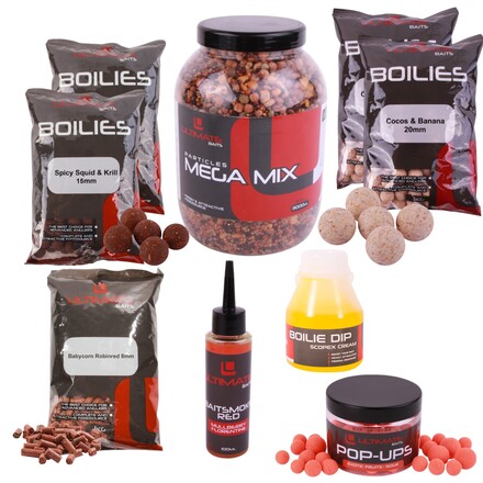 Ultimate Baits Carp Partículas/Boilies Weekend Pack