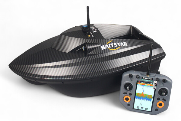 BaitStar Baitboats Xpert Carbon AllinOne Voerboot (Baitthrower, GPS & Fishfinder)