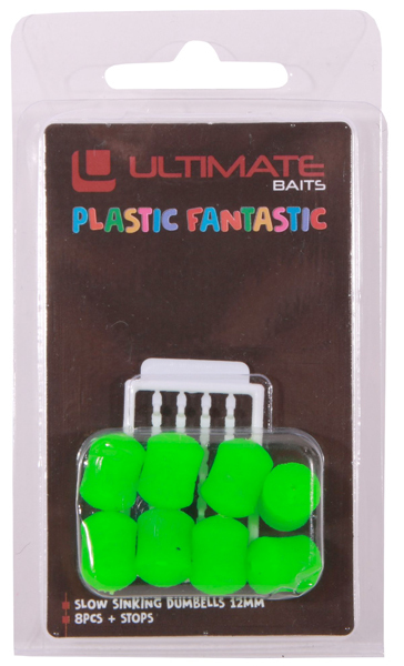 Carp Tacklebox, randvol mit Topprodukten für den Karpfenangler - Ultimate Baits Dumbels green