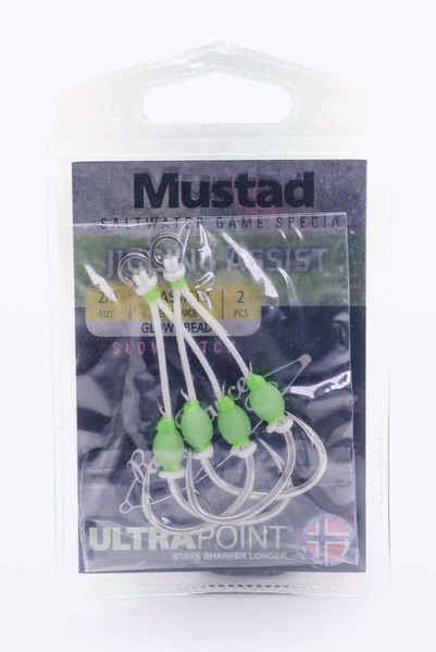 Mustad Slow Pitch Double Jigging Assist Rig Kunstaashaak (2pcs)