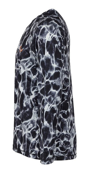 Savage Gear Night UV Longsleeve T-Shirt Black Waterprint