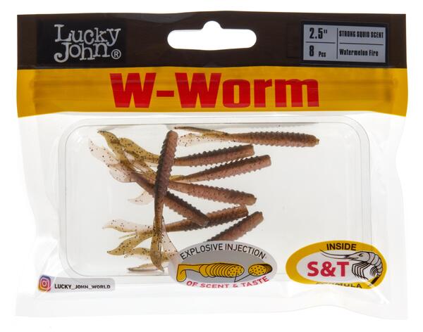 Lucky John W-Worm 6.4cm (8 Stuks) - T71