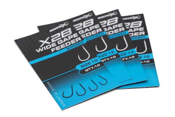 Matrix X2B Wide Gape Feeder Coarse Hooks (10 pieces)