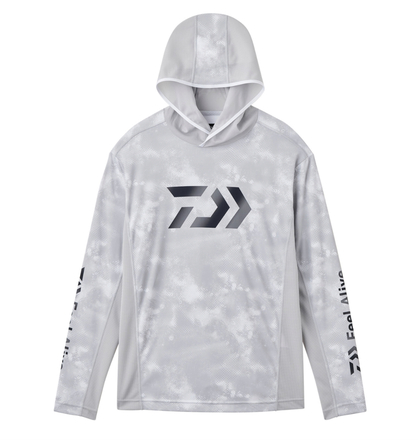 Daiwa Boat Shirt DE-3726E UV Hoodie White Haze Camo