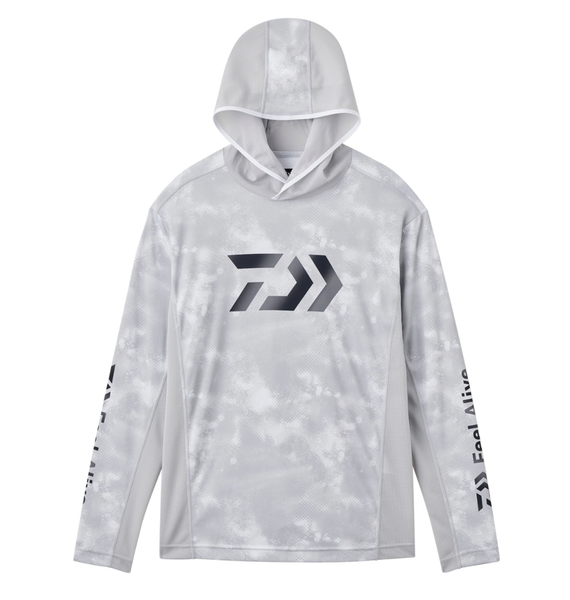 Daiwa Boat Shirt DE-3726E UV Hoodie White Haze Camo