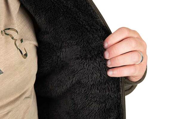 Fox Collection Sherpa Jas Green/Black