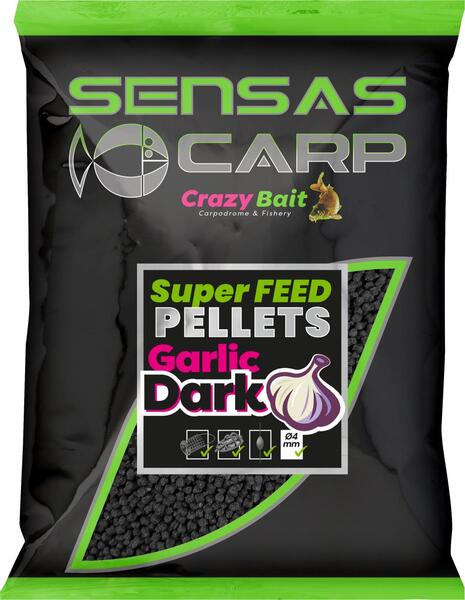 Pellets Super Feed Dark Garlic Sensas 650g