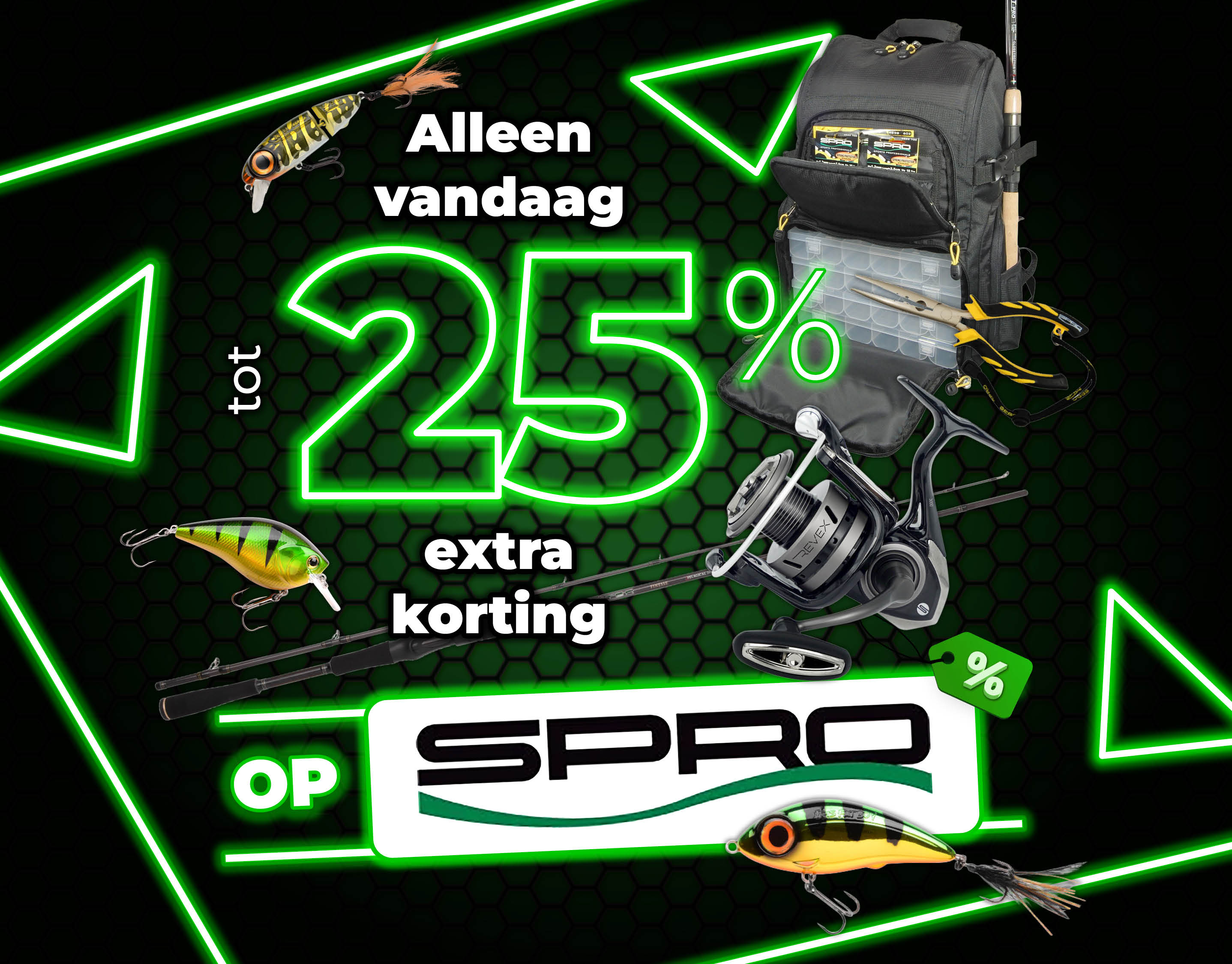 Subbanner: Tot 25% Spro (Groen)