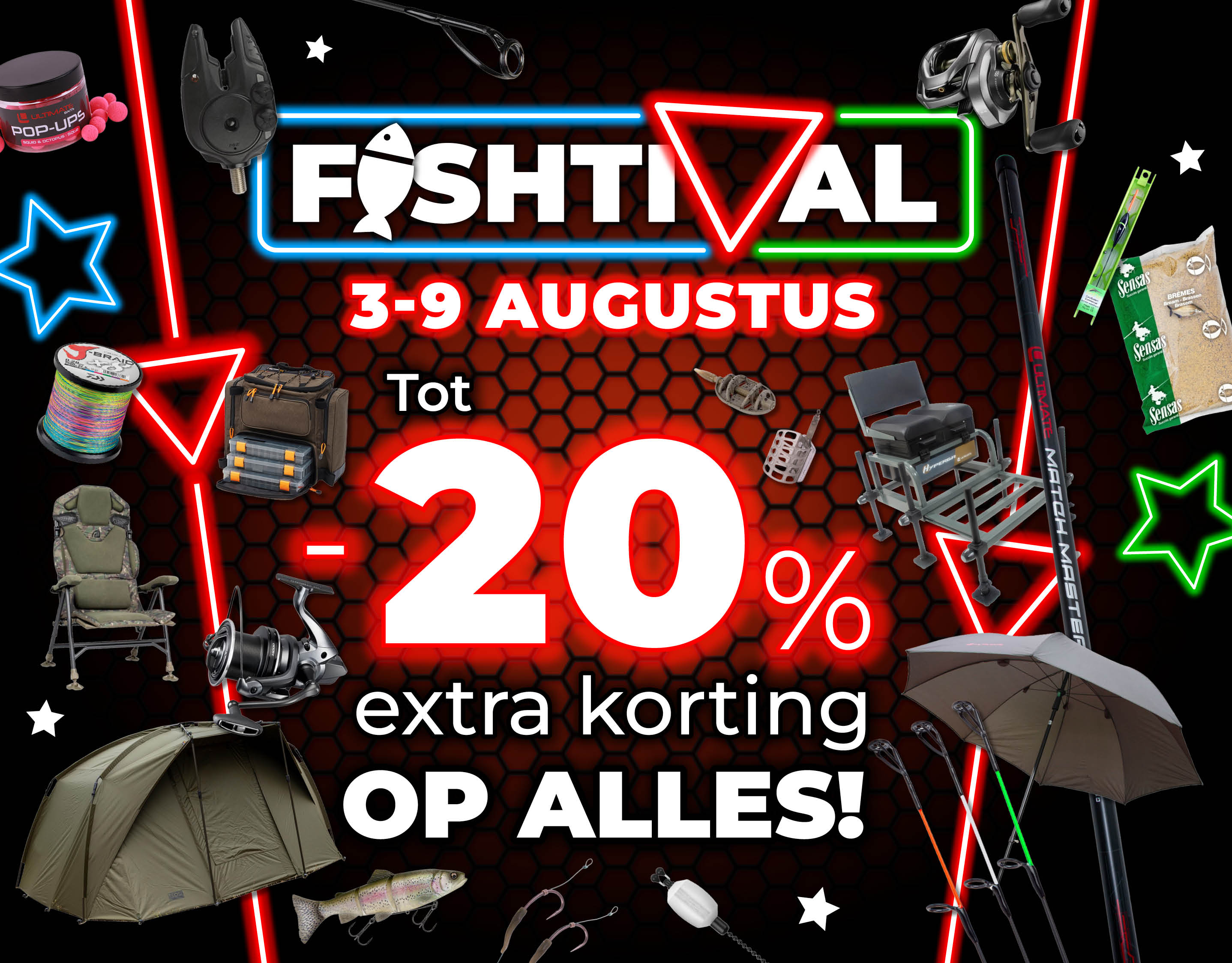 Subbanner: Tot 20% Alle Deals (actieperioden-Fishtival 2026)