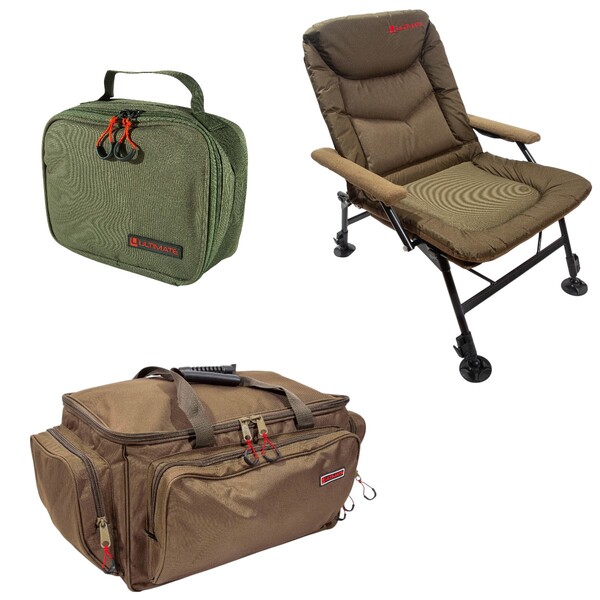 Ultimate Carp Set de Silla de Pesca y Equipaje