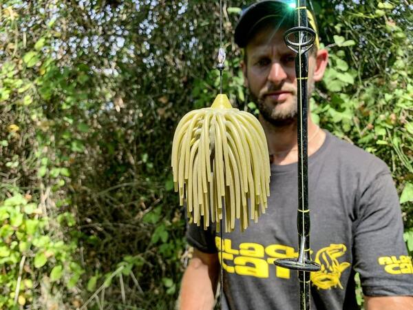 Black Cat Real Worm Teaser Catfish Lure Rig