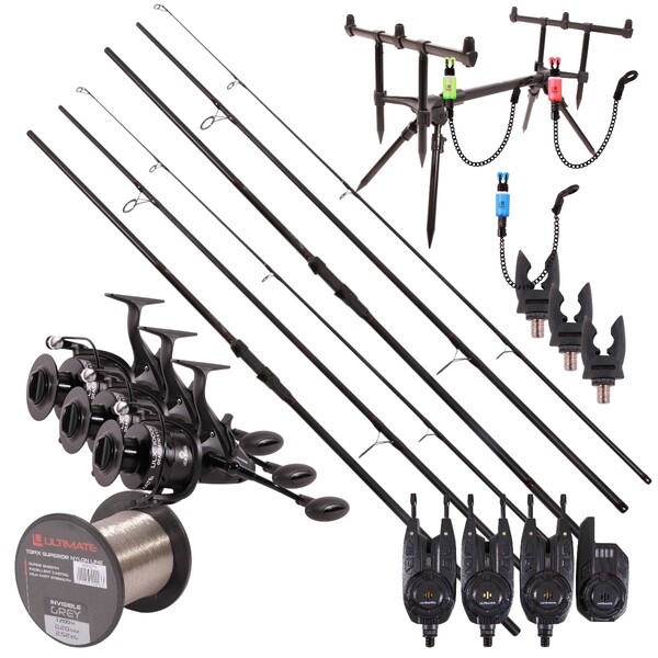 Ultimate Adventure Carp Triple Rod Set