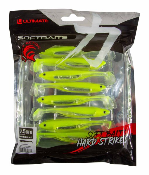 Ultimate Shiner Shad 9.5cm (8 pieces) - Chartreuse