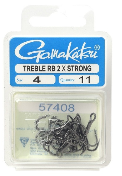 Gamakatsu Salt Water Treble 2X NSB Drilling - #4