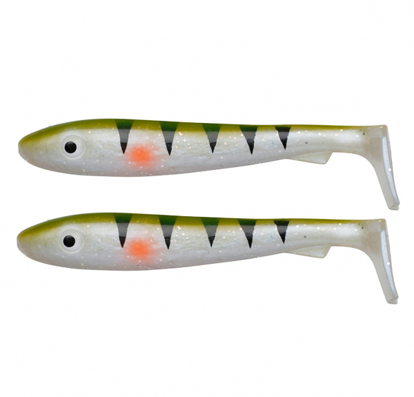 Svartzonker McRubber Junior Shad 17cm (2 piezas) - C17 UV Perch