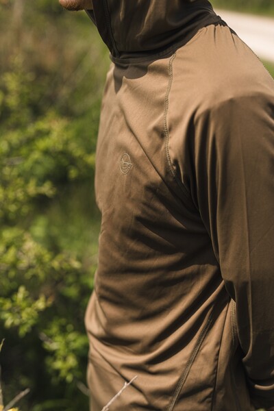 Korda UPF Hooded UV Top Dark Khaki