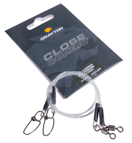 Grayton Close Combat Fluorocarbon Pike Leader 40cm 100lb (2 Pieces)