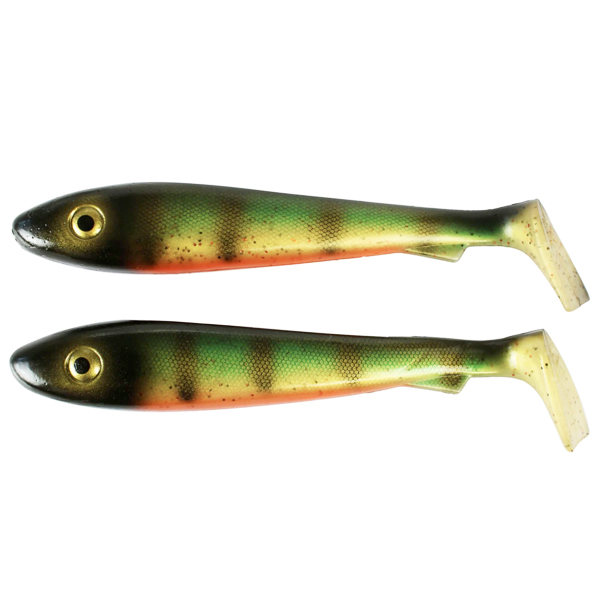 Svartzonker McRubber Junior Shad 17cm (2 piezas) - C28 Old School Perch