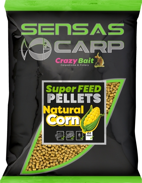 Sensas Super Feed Pellets Natural Corn 650g