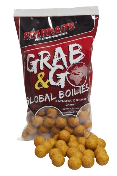 Starbaits Grab & Go Global Boilies Banana Cream 24mm (1kg)