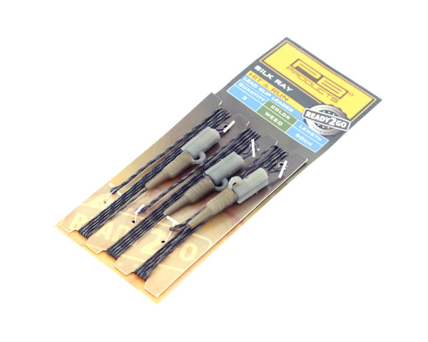 PB Products Ready2Go Silk Ray Hit & Run Leadclip Leader 90cm (3 pieces)