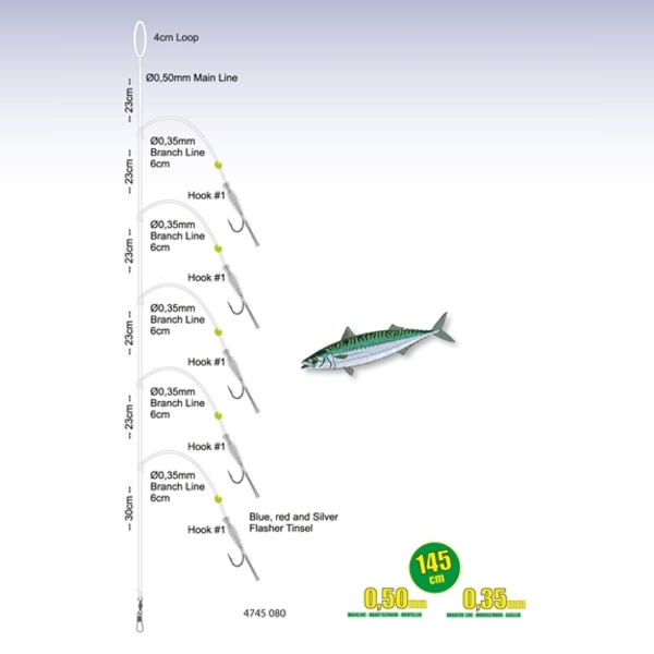 Spro Makrelen paternosters B maat 1