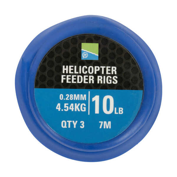 Preston Helicopter Feeder Rigs 0,28mm (4,54kg) (3 stuks)