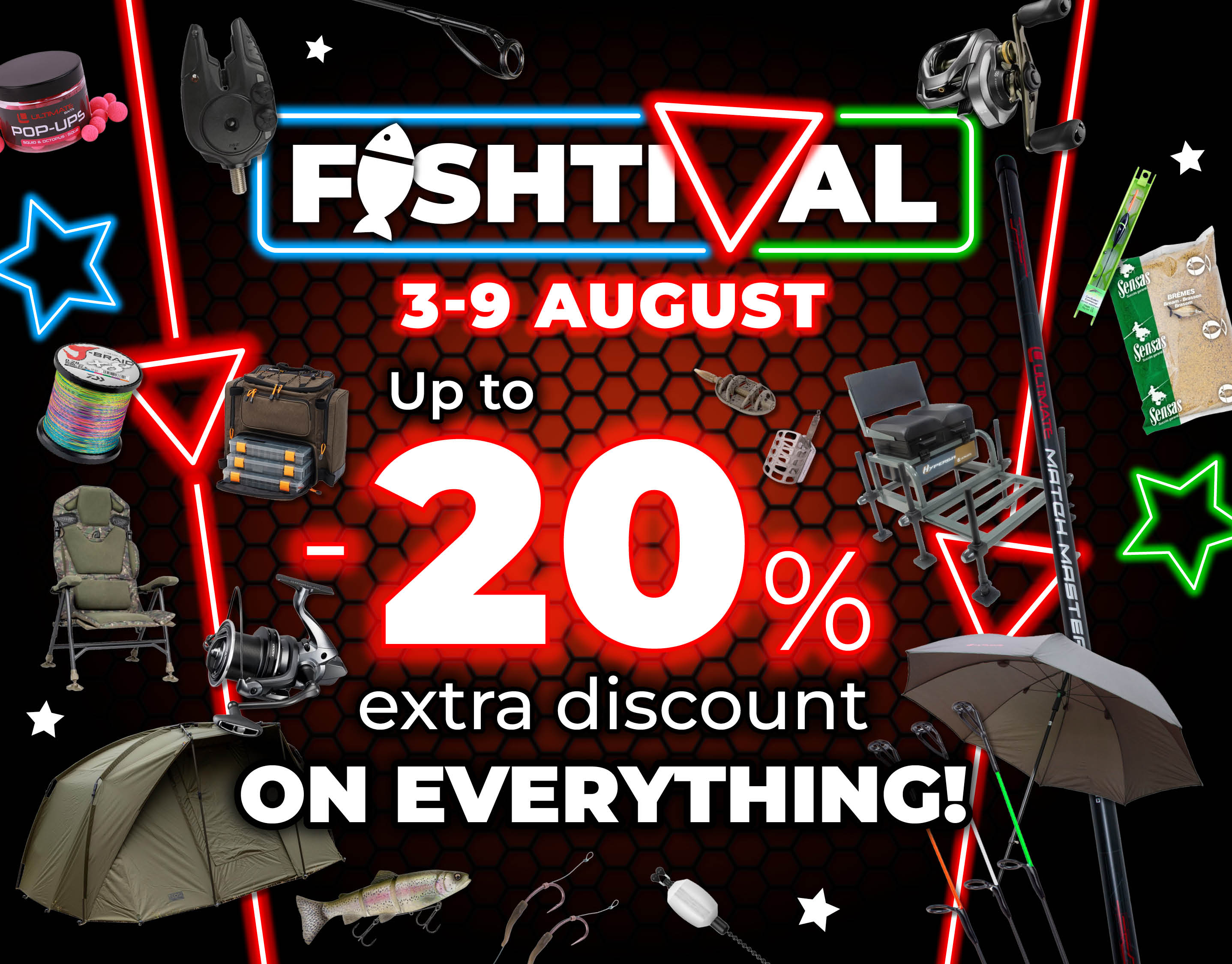 Subbanner: Tot 20% Alle Deals (actieperioden-Fishtival 2026)