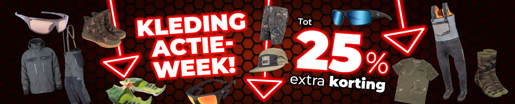 Topbanner: Tot 25% Kleding (Weekactie)