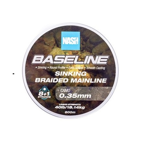 Nash TT Baseline Sinking Braid UV Yellow Braided Line (1200m)