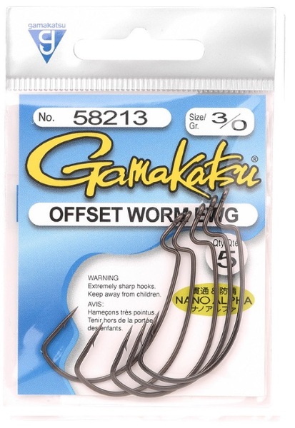 Haczyki Gamakatsu Worm Offset Nano Alpha - #3/0