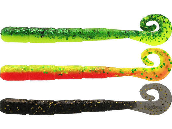 Westin Ned Worm Curltail 5cm (6 St) - Dark Water Mix 23