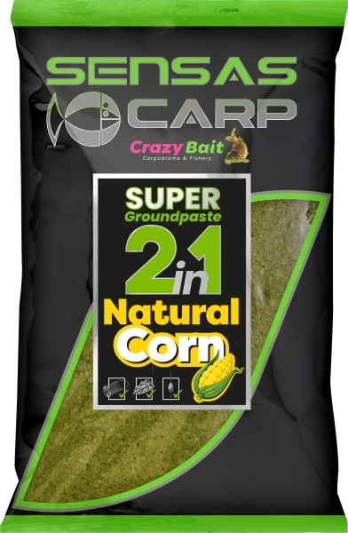 Pâte Sensas Super Groundpaste 2 In 1 (1kg)  - Natural Corn