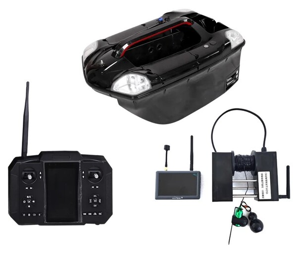 Łódka Zanętowa Baitstar Baitboats Advanced AllinOne Black (z GPS'em Echosondą i Statywem)