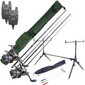Ultimate Session Carp Set met hengels, molens, beetmelders, rod pod én foudraal!