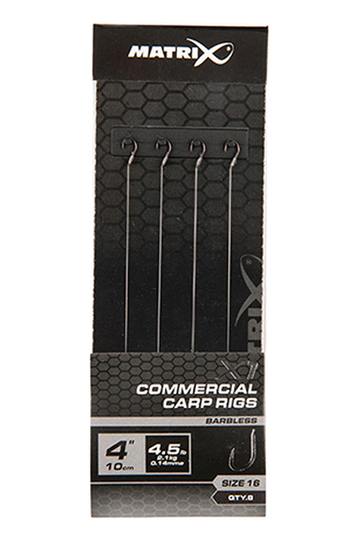 Matrix X1 Commercial Carp Rigs 10cm (8pcs) - 0.14mm/Size 16