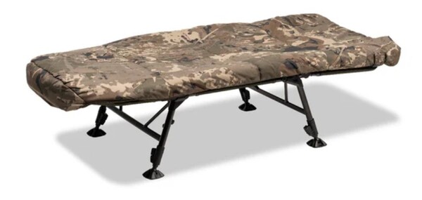 Nash Indulgence 4 Leg Junior Sleep System Camo Bedchair (Incl. Blanket)