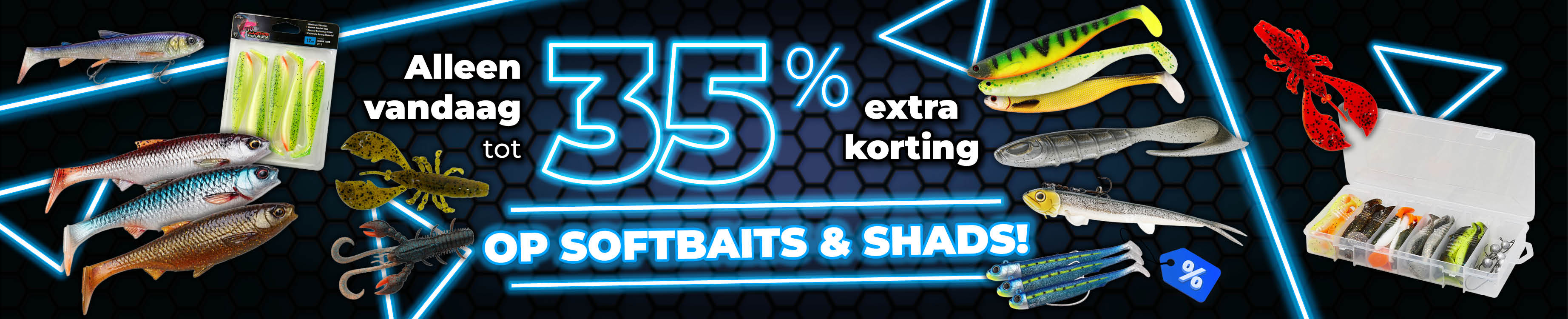 Topbanner: Tot 35% Softbaits & Shads (Blauw)