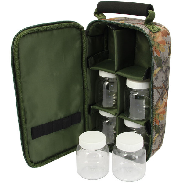 NGT Camo Carryall Kit mit Tacklebox, Rigbox & Glug Bag