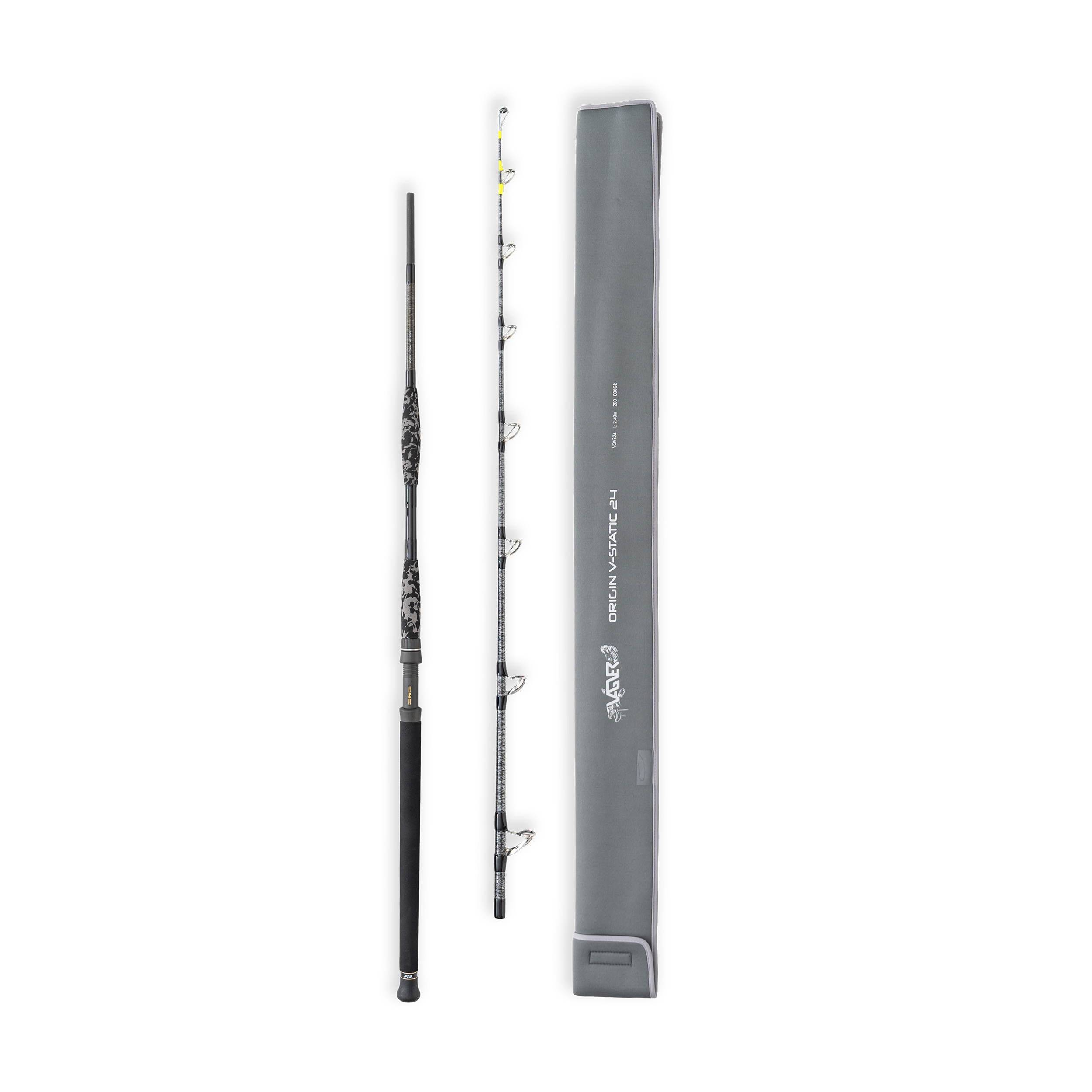 ANCIENT MARINER Canna da pesca per pesce gatto, 2,8 m, un pezzo che si illumina al buio, canna da pesca per catfishing casting, media pesante ( arancione